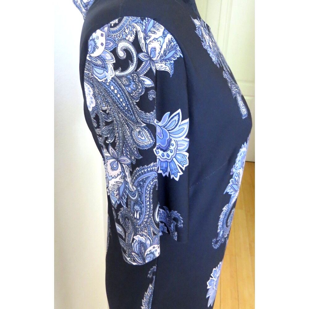 Nicole Miller Studio Paisley Print Column Midi Dress Size 8 EUC - Picture 5 of 10